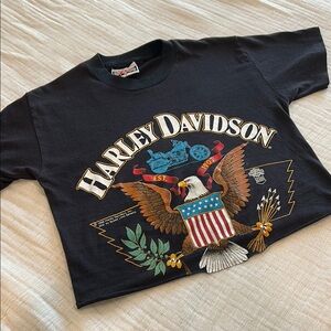 Vintage cropped Harley Davidson shirt